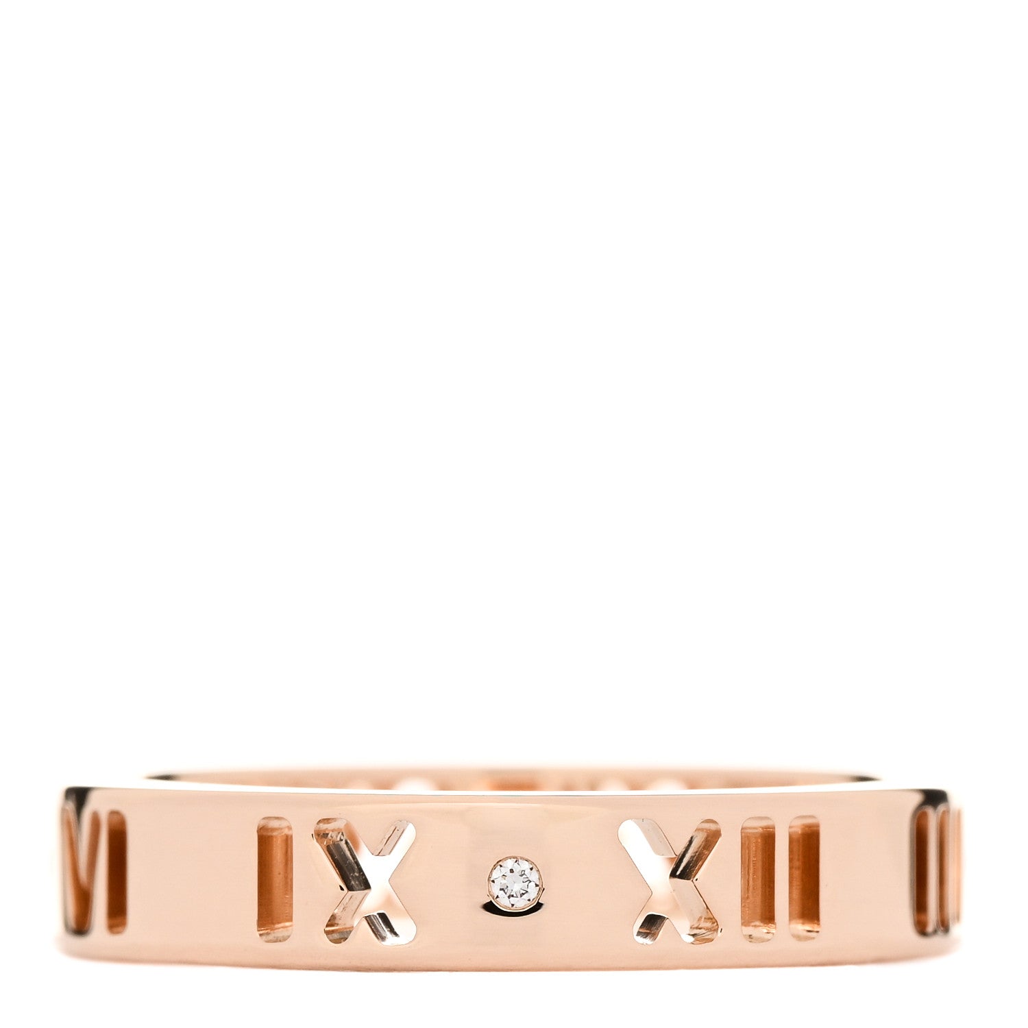 Tiffany 18K Rose Gold Diamond Atlas Pierced Ring 50 5.25 3 of 5