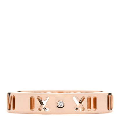 Tiffany 18K Rose Gold Diamond Atlas Pierced Ring 50 5.25 3 of 5