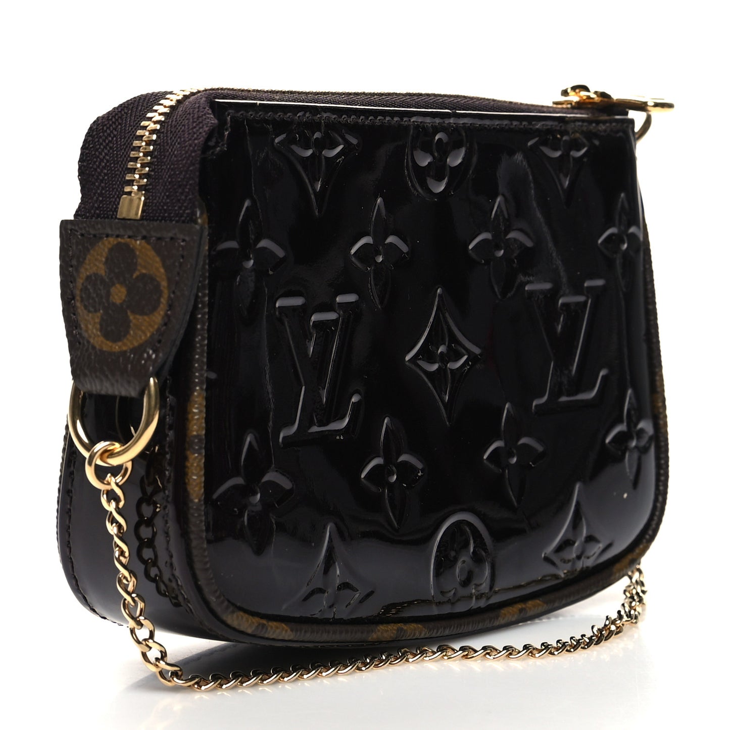 Vernis Monogram Mini Pochette Accessories Amarante