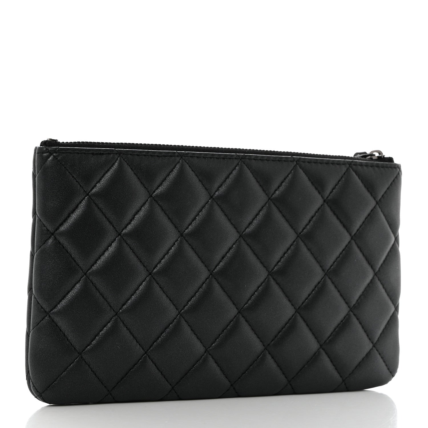 Chanel Lambskin Quilted Cosmetic Case So Black 3 of 7