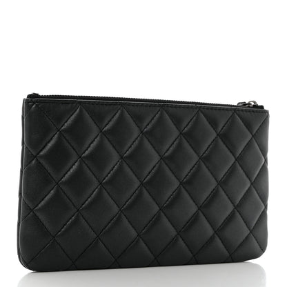 Chanel Lambskin Quilted Cosmetic Case So Black 3 of 7