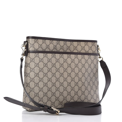 Gucci GG Plus Monogram Medium Flat Messenger Bag Dark Brown 3 of 11