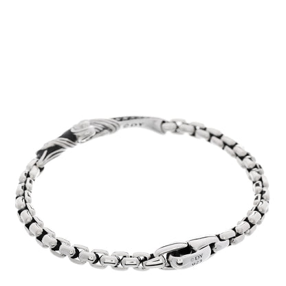 David Yurman Sterling Silver Black Diamond Mens Waves Dagger Bracelet 2 of 4