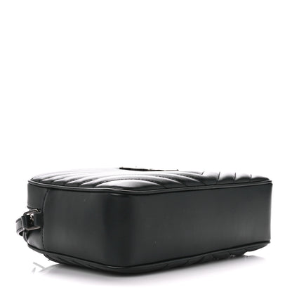 Saint Laurent Calfskin Matelasse Monogram Lou Camera Bag Black 4 of 10