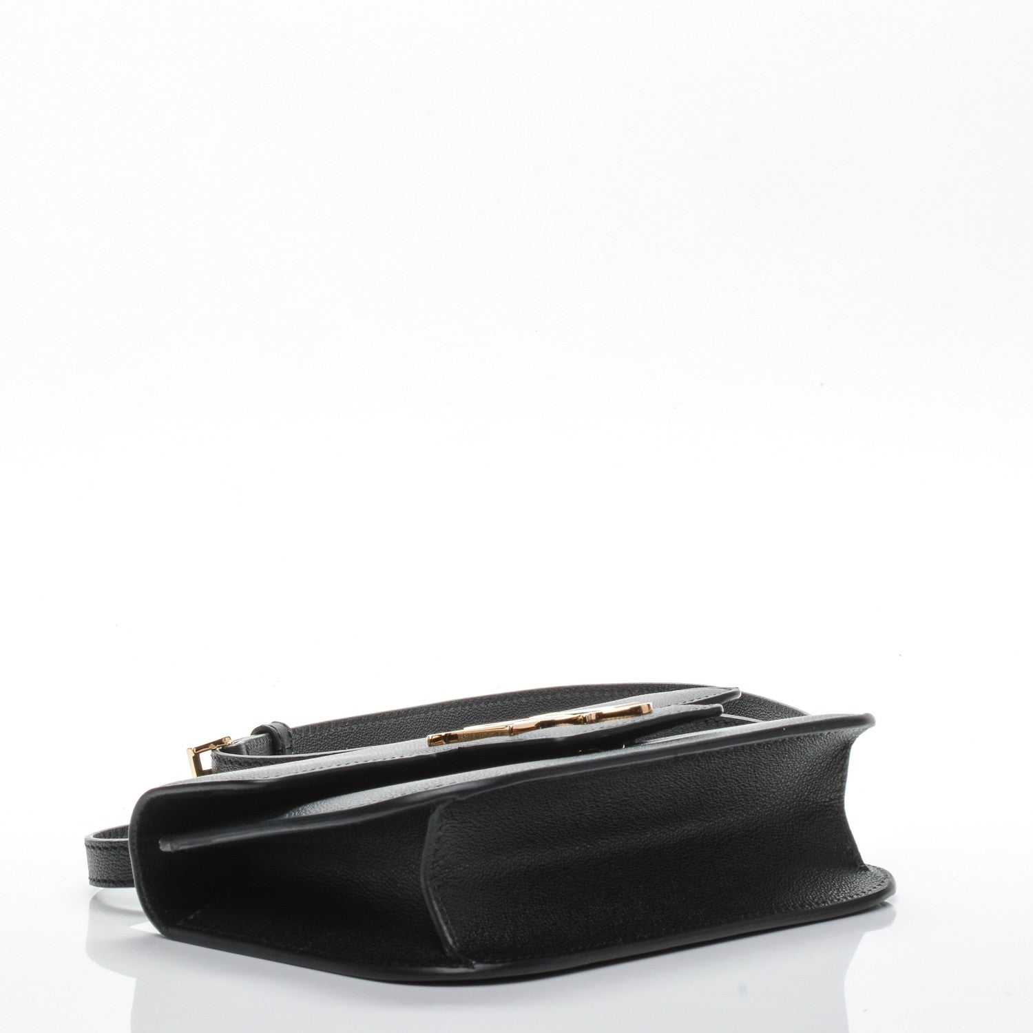 Alexander McQueen Grained Calfskin Small Insignia Flap Black 4 of 7