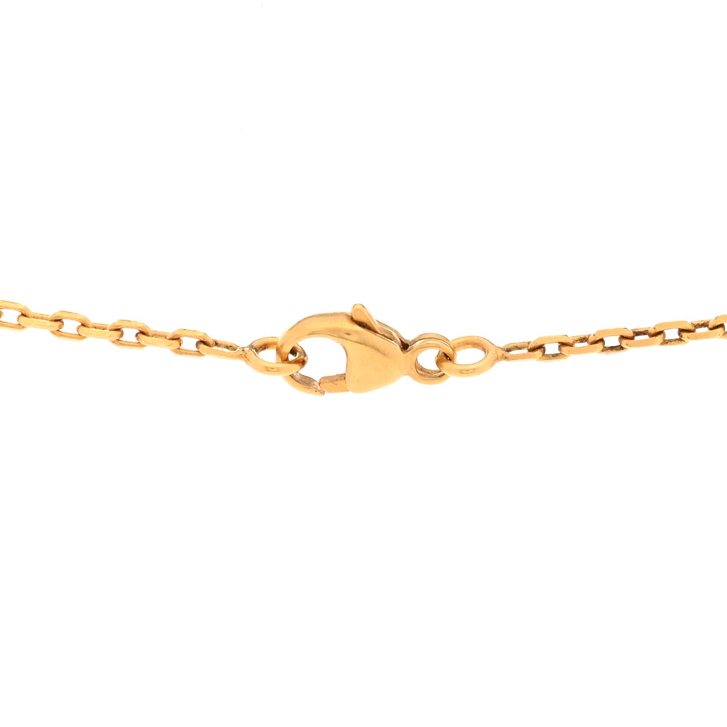 Lacquered Gold Pop H Pendant Necklace White