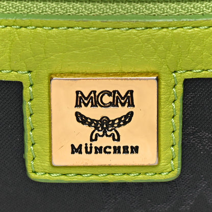 MCM Visetos Studded Medium Stark M Backpack Green 6 of 9