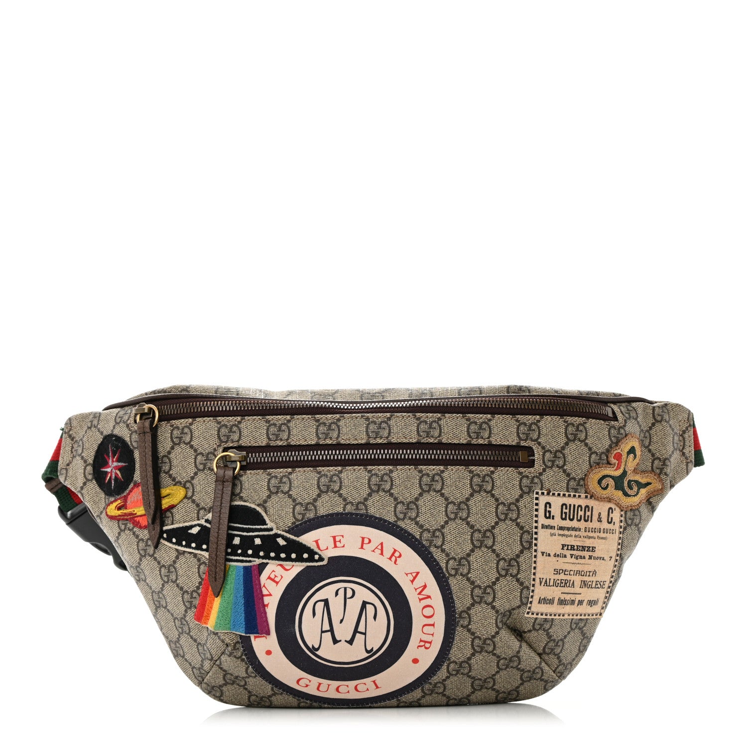 Gucci GG Supreme Monogram Courrier Belt Bag Beige New Acero 1 of 13