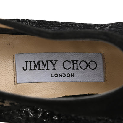 Jimmy Choo Suede Mesh Vivid Ankle Booties 35.5 Black 6 of 9