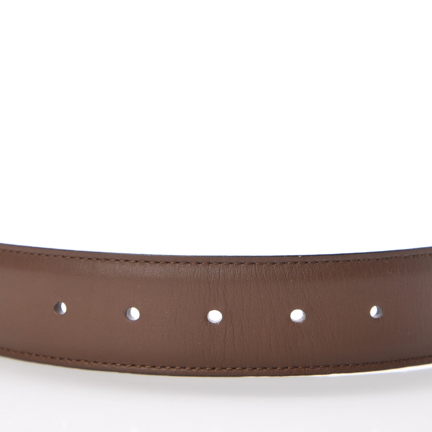 Gucci Calfskin Interlocking G 37mm Belt 80 32 Nut Brown 7 of 8