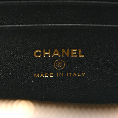Chanel Suede Calfskin Shiny Lambskin Quilted Top Handle Slim Vanity Case With Chain Grey Black 6 of 13