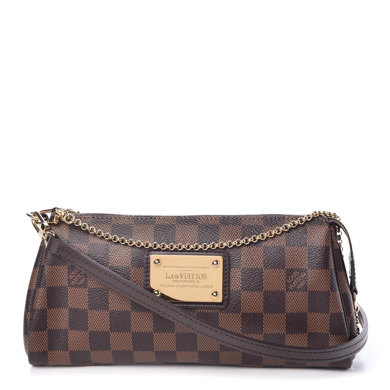 Louis Vuitton Damier Ebene Eva Clutch 1 of 9