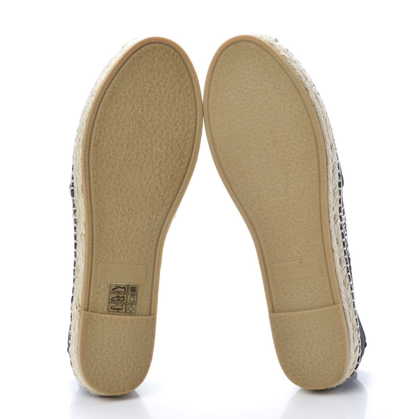 Canvas Nappa Elba Light Logo Embroidered Espadrilles 36 Black