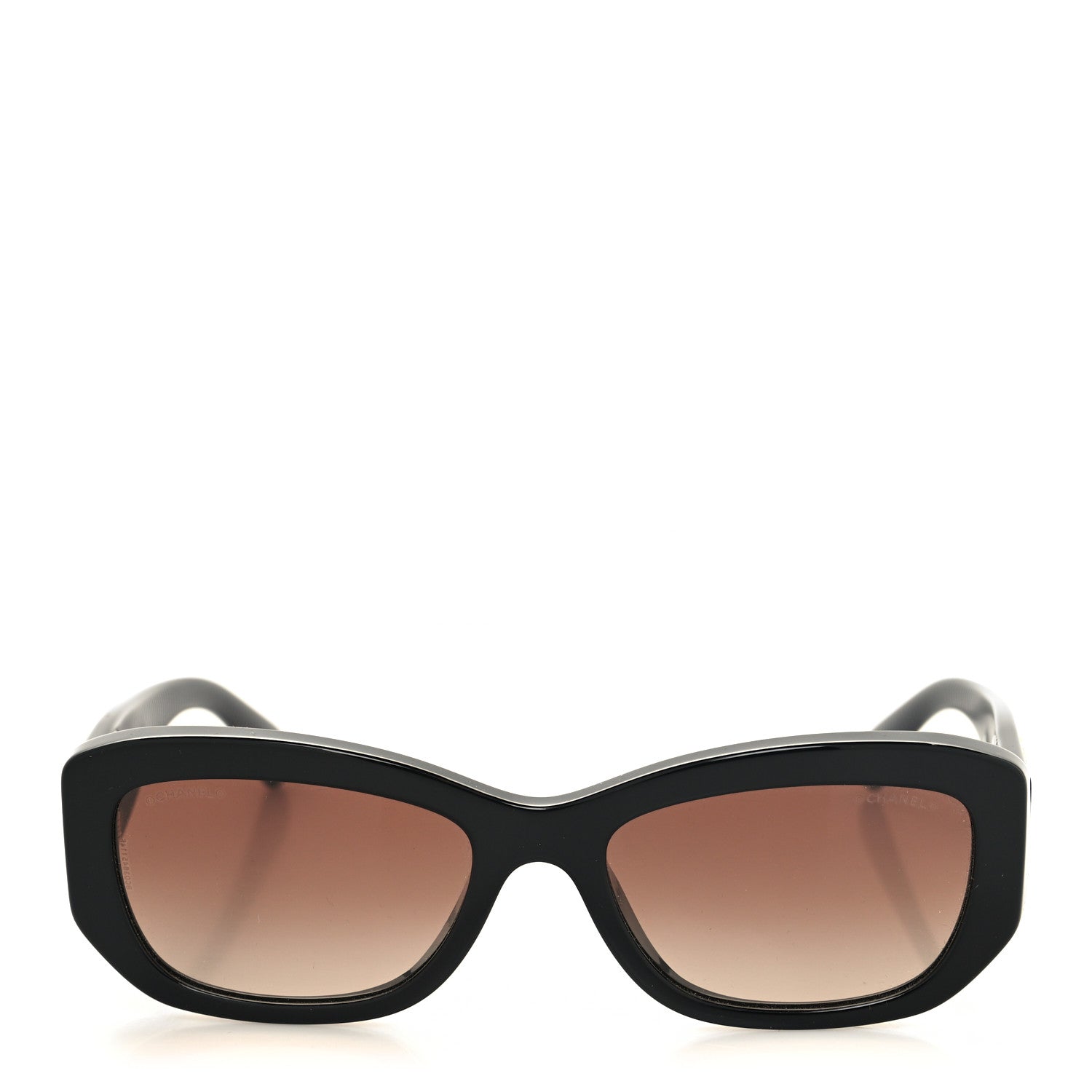 Chanel Acetate Rectangle Sunglasses 5493 Black 2 of 7