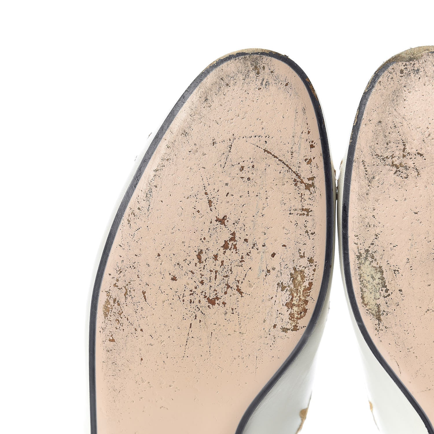 Gucci Goatskin Bee Star Embroidered Womens Princetown Slippers 38.5 Mystic White 14 of 19
