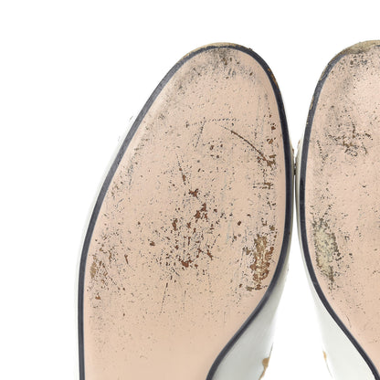 Gucci Goatskin Bee Star Embroidered Womens Princetown Slippers 38.5 Mystic White 14 of 19
