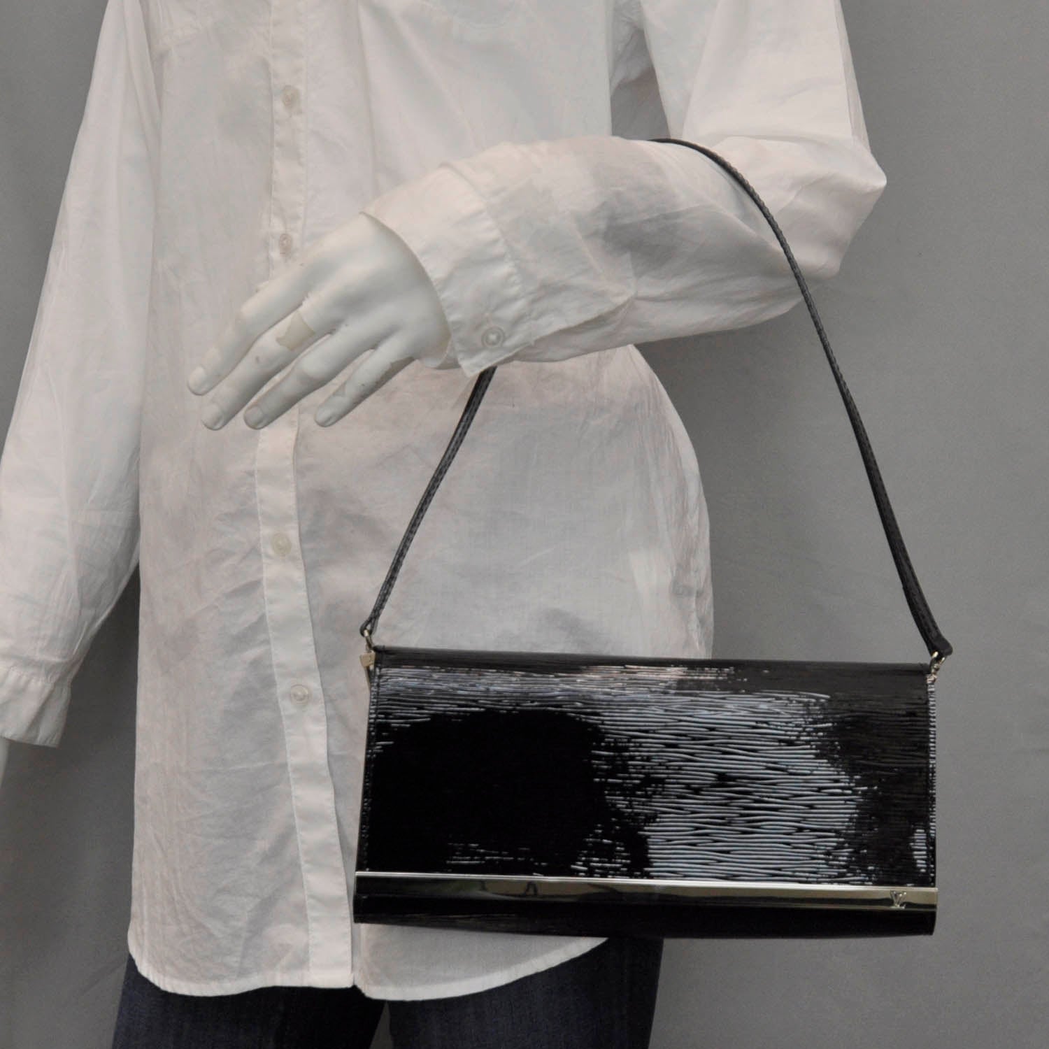 Louis Vuitton Electric Epi Sevigne Clutch Black 2 of 7