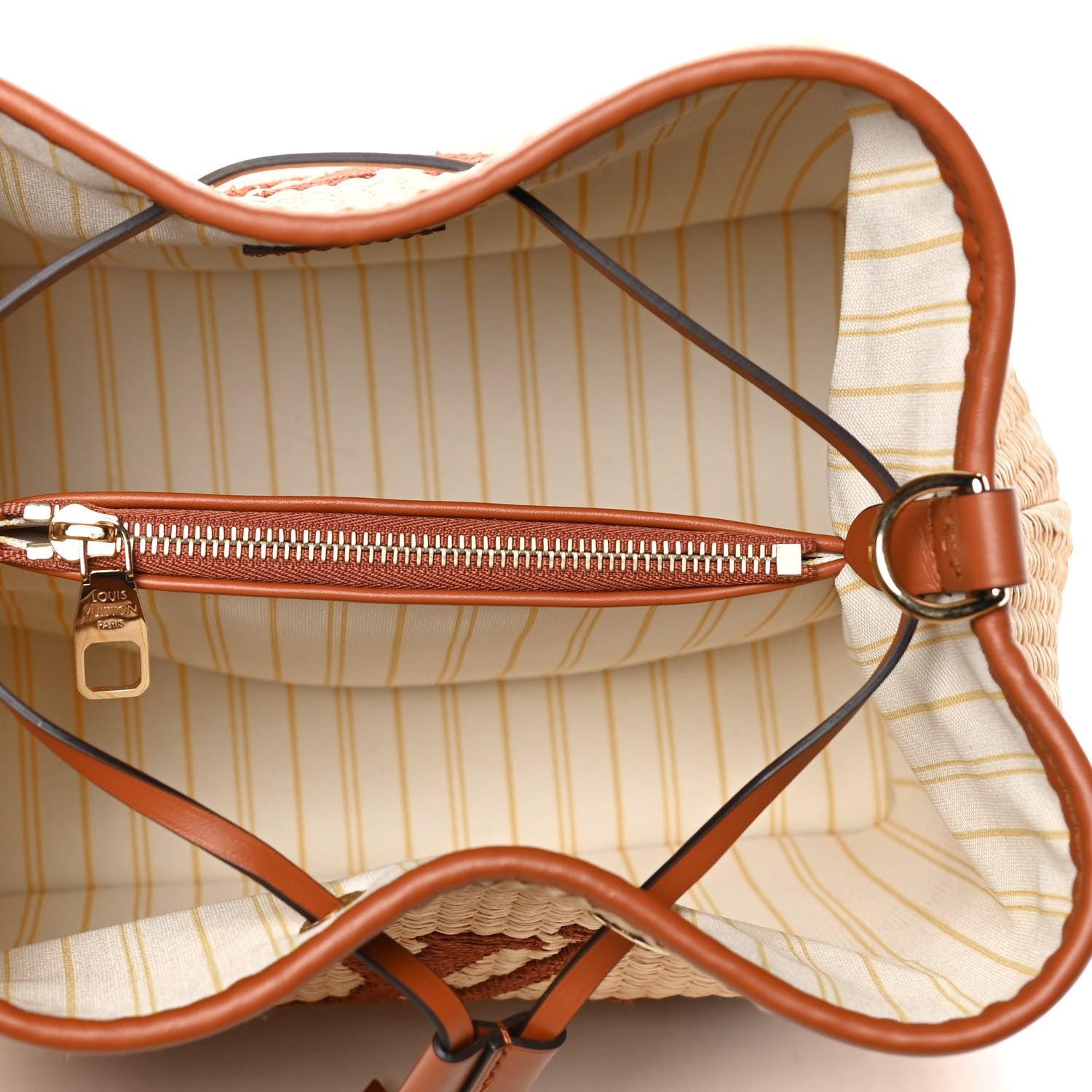 Louis Vuitton Raffia Calfskin Monogram Neonoe MM Tan 7 of 8