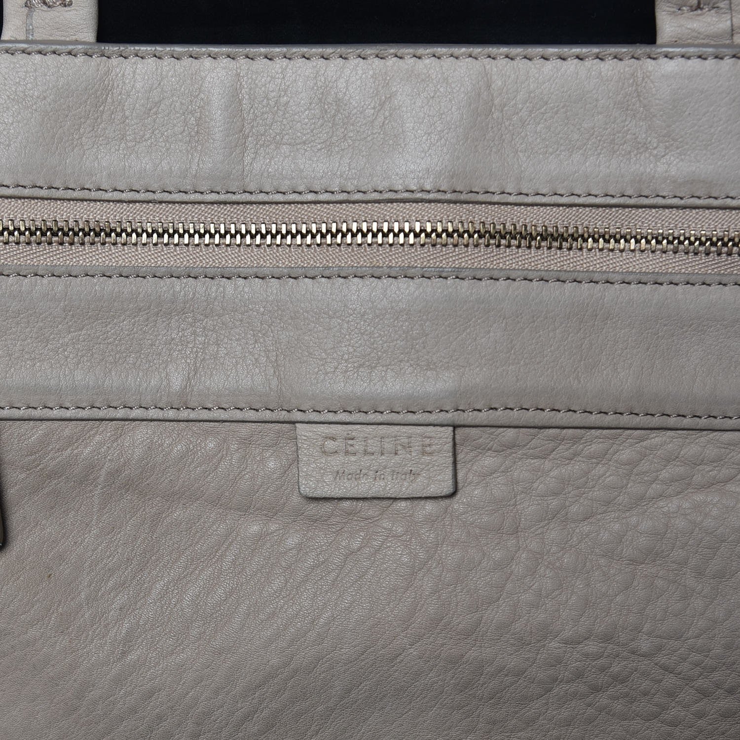 Celine Lambskin Horizontal Cabas Beige 7 of 16