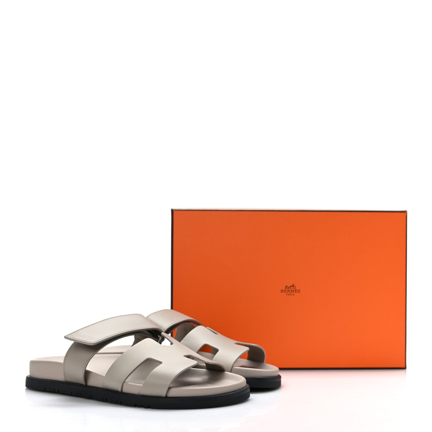 Calfskin Womens Chypre Sandals 38.5 Beige Mastic