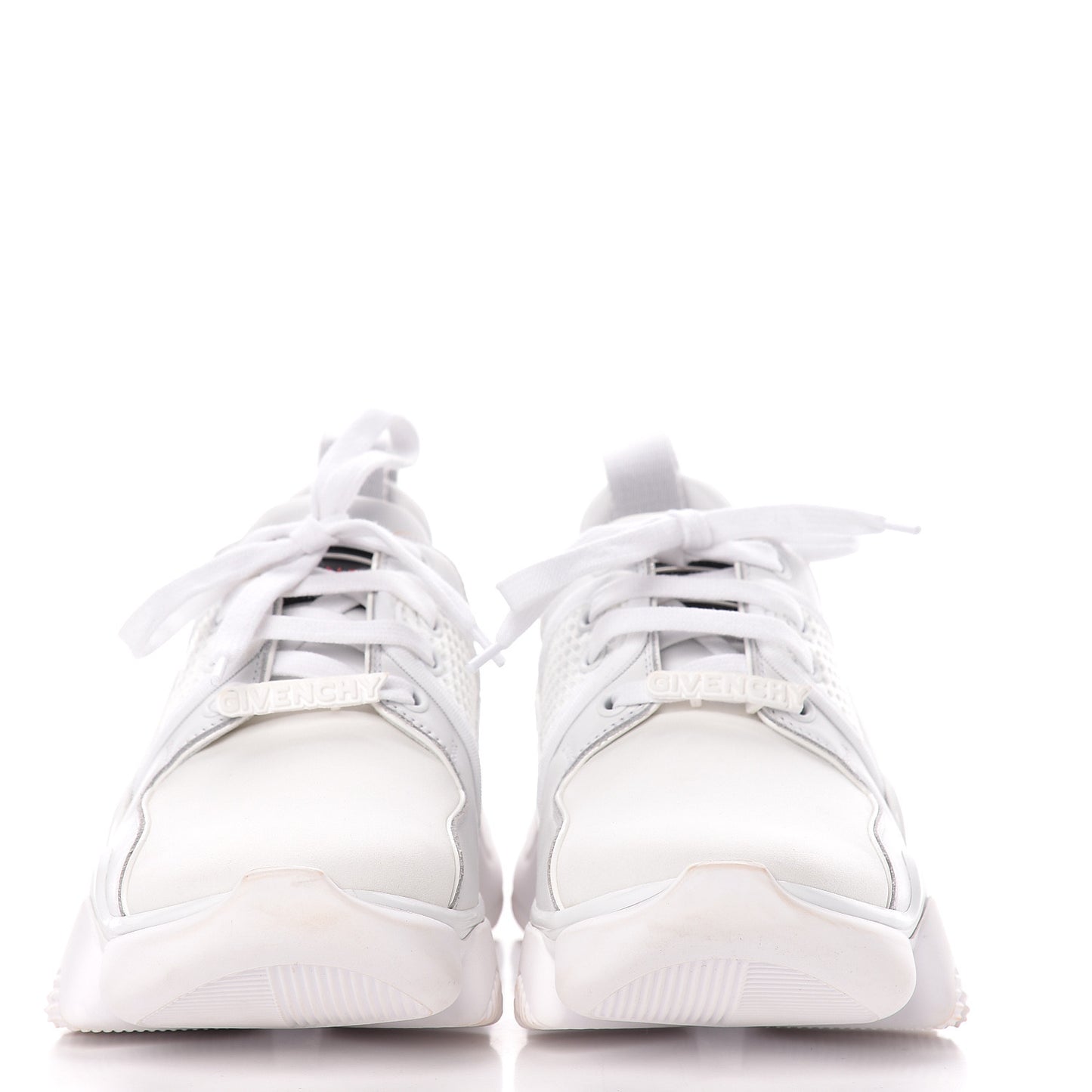 Calfskin Neoprene Jaw Low Sneakers 38 White