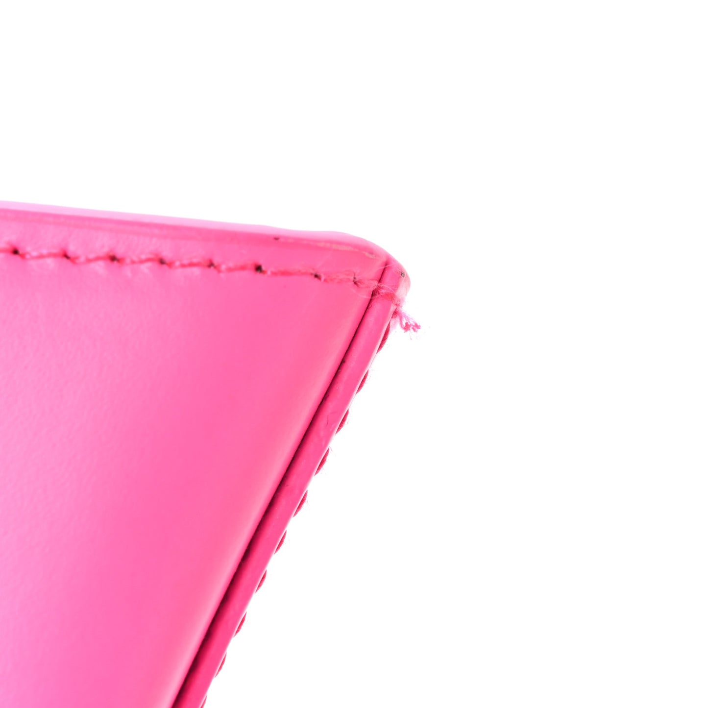 Shiny Box Calfskin Small Hourglass Top Handle Bag Acid Fuchsia