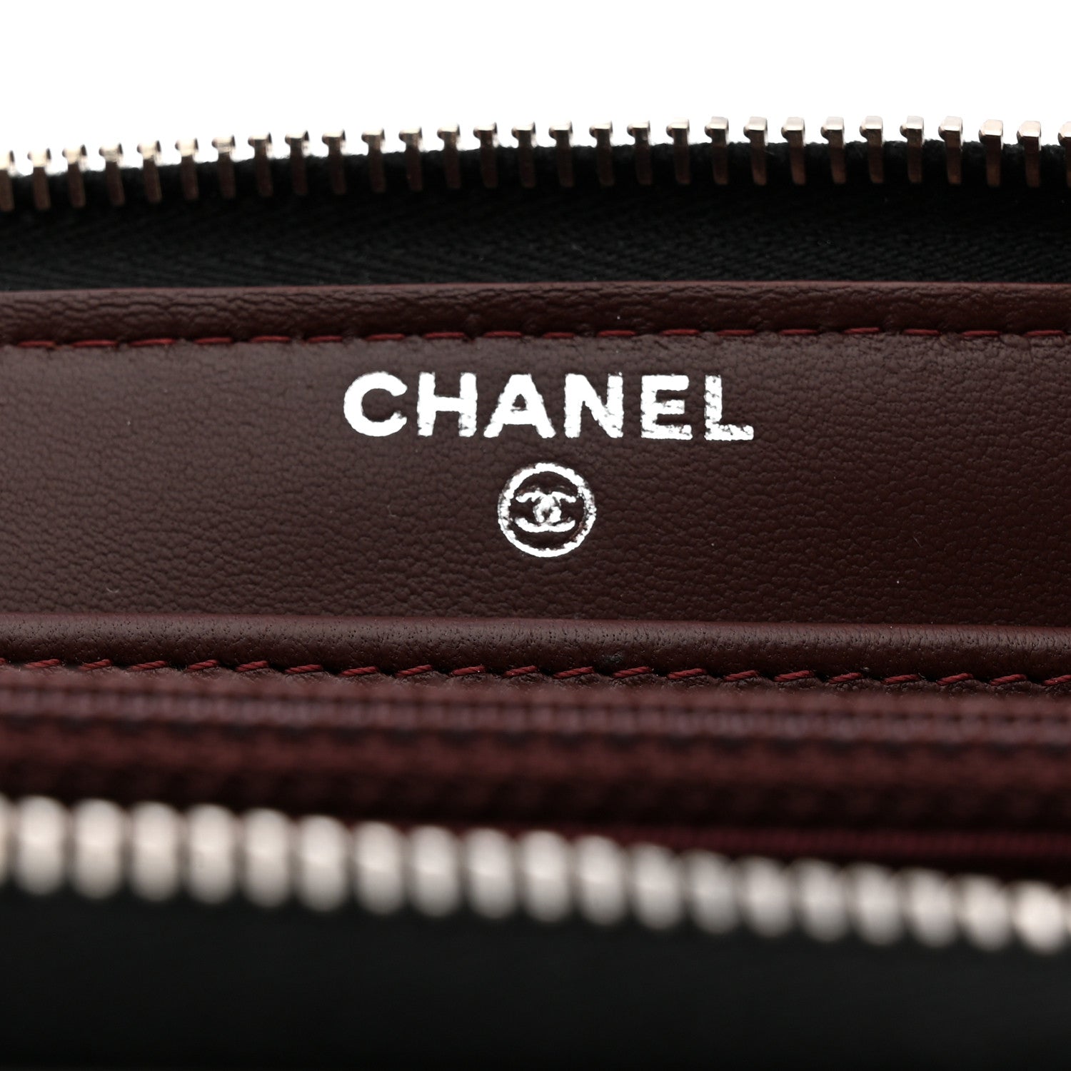 Chanel Lambskin Quilted Large Gusset Zip Around Wallet Black 6 of 8
