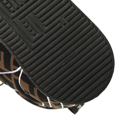 Fendi Stretch Fabric FFreedom Sneakers 36.5 Tobacco Black White 9 of 11