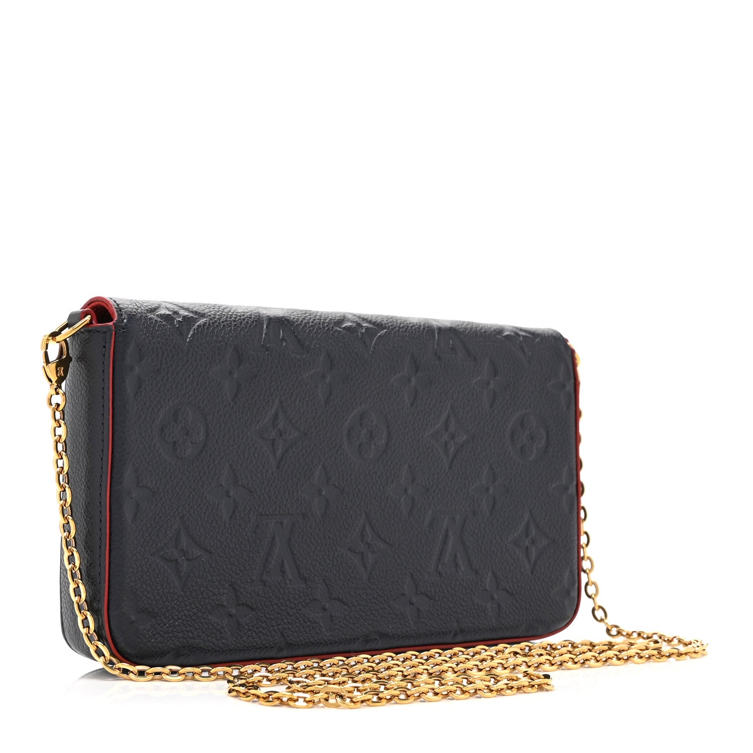 Louis Vuitton Empreinte Pochette Felicie Chain Wallet Marine Rouge 4 of 11