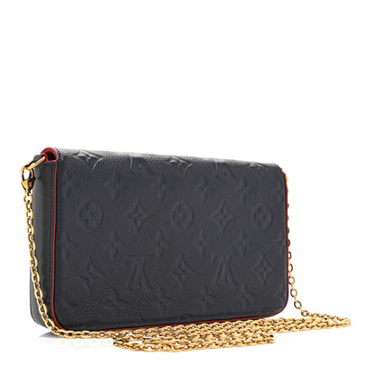 Louis Vuitton Empreinte Pochette Felicie Chain Wallet Marine Rouge 4 of 11