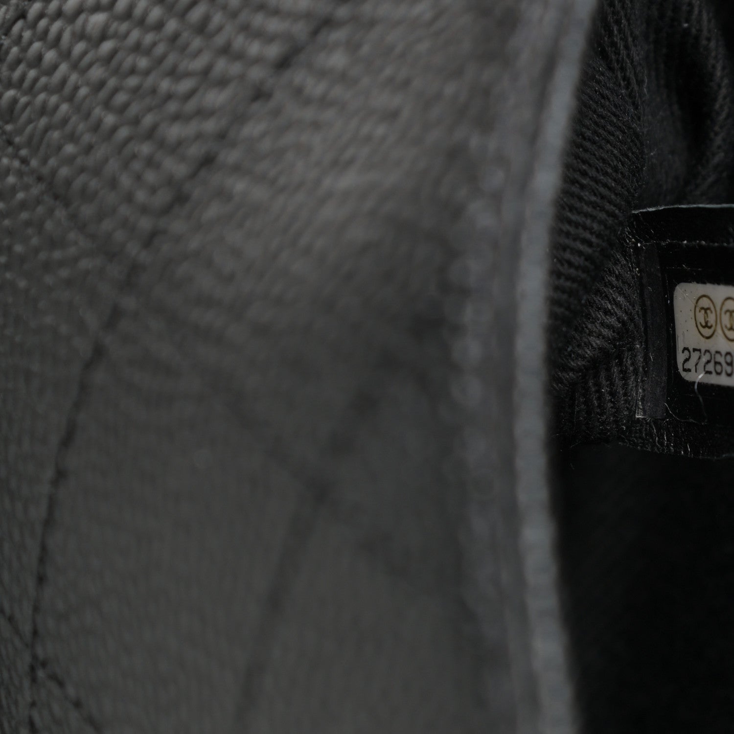 Chanel Grained Calfskin Stitched Flap Black 7 of 10