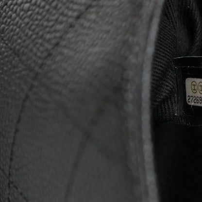Chanel Grained Calfskin Stitched Flap Black 7 of 10