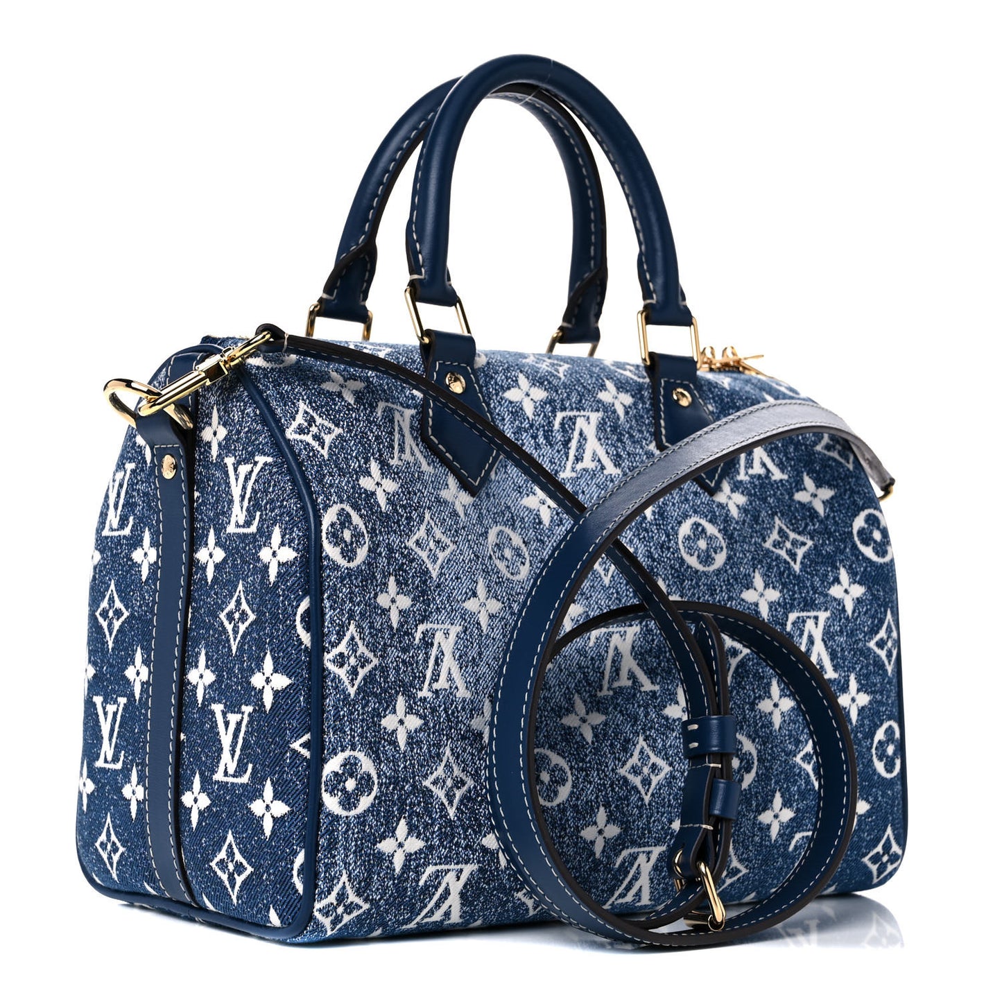 Monogram Jacquard Denim Speedy Bandouliere 25 Bleu