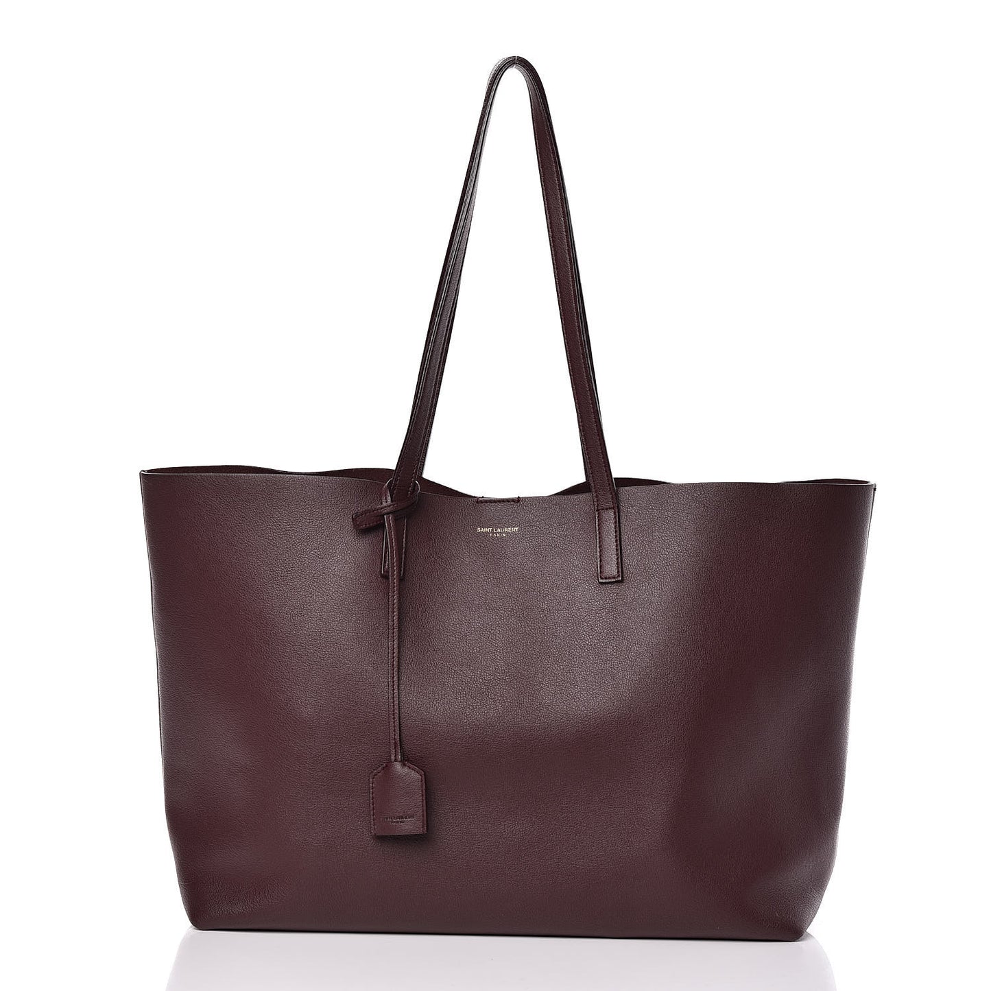 Calfskin Large Shopping Tote Bordeaux