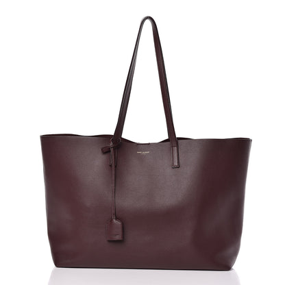 Saint Laurent Calfskin Large Shopping Tote Bordeaux 3 of 21