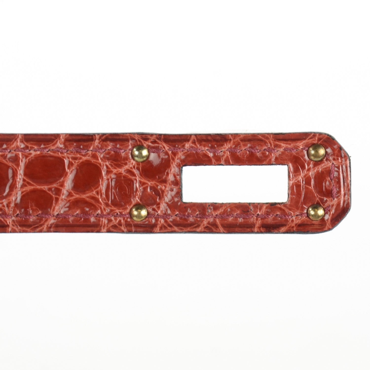 Hermes Shiny Alligator Kelly Longue Wallet Rouge H 16 of 16