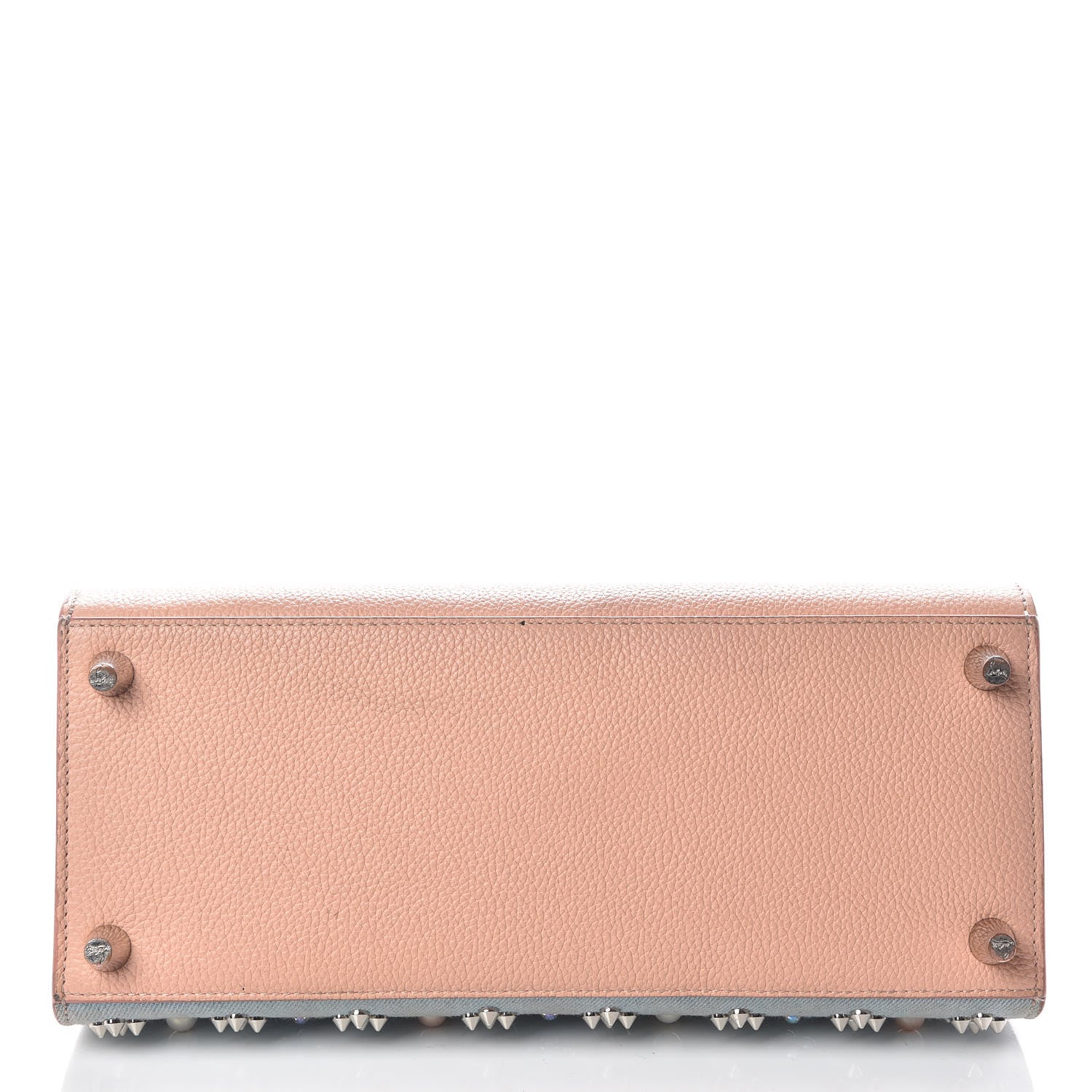 Christian Louboutin Denim Calfskin Patent Pearl Studded Loubinthesky Medium Paloma Blue 28 of 29