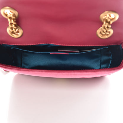 Gucci Velvet Matelasse Mini GG Marmont Shoulder Bag Light Raspberry Rose 7 of 9