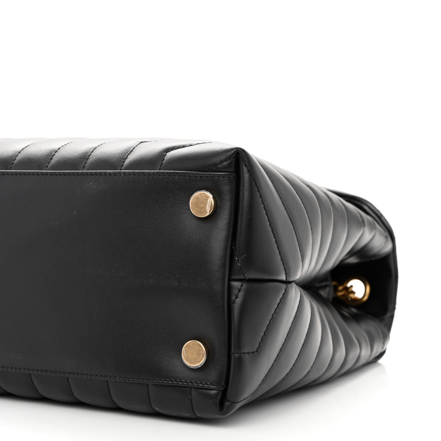 Saint Laurent Calfskin Y Quilted Monogram Large Loulou Chain Satchel Black 10 of 11