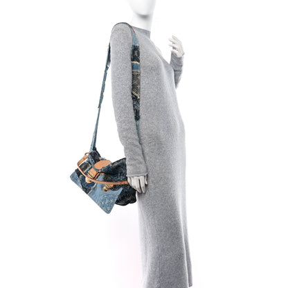 Louis Vuitton Denim Patchwork Posty Messenger Bag Blue 2 of 10