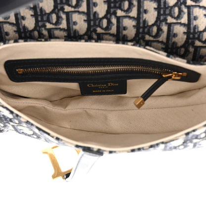 Christian Dior Oblique Saddle Bag Blue 5 of 11