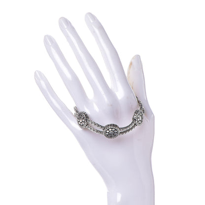 John Hardy Sterling Silver Dot Rope Disc Bracelet 2 of 5