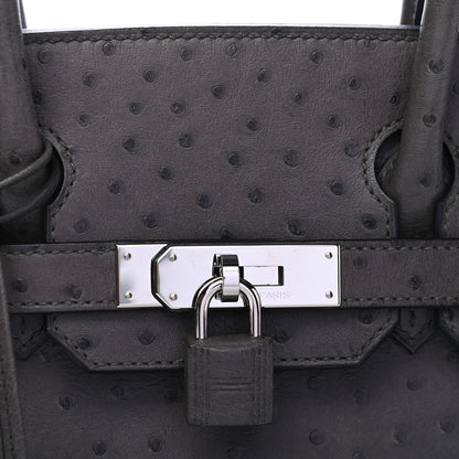 Hermes Ostrich Birkin 30 Graphite 8 of 10