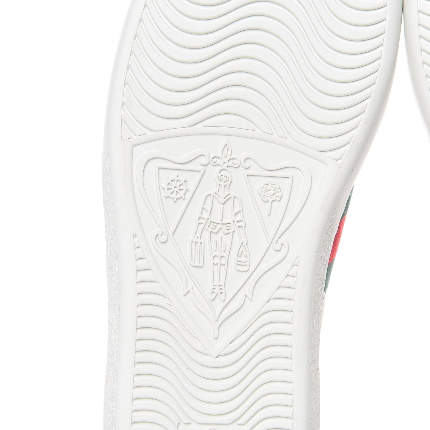 Calfskin Ayers Bee Embroidered Womens Ace Sneakers 36.5 White Green