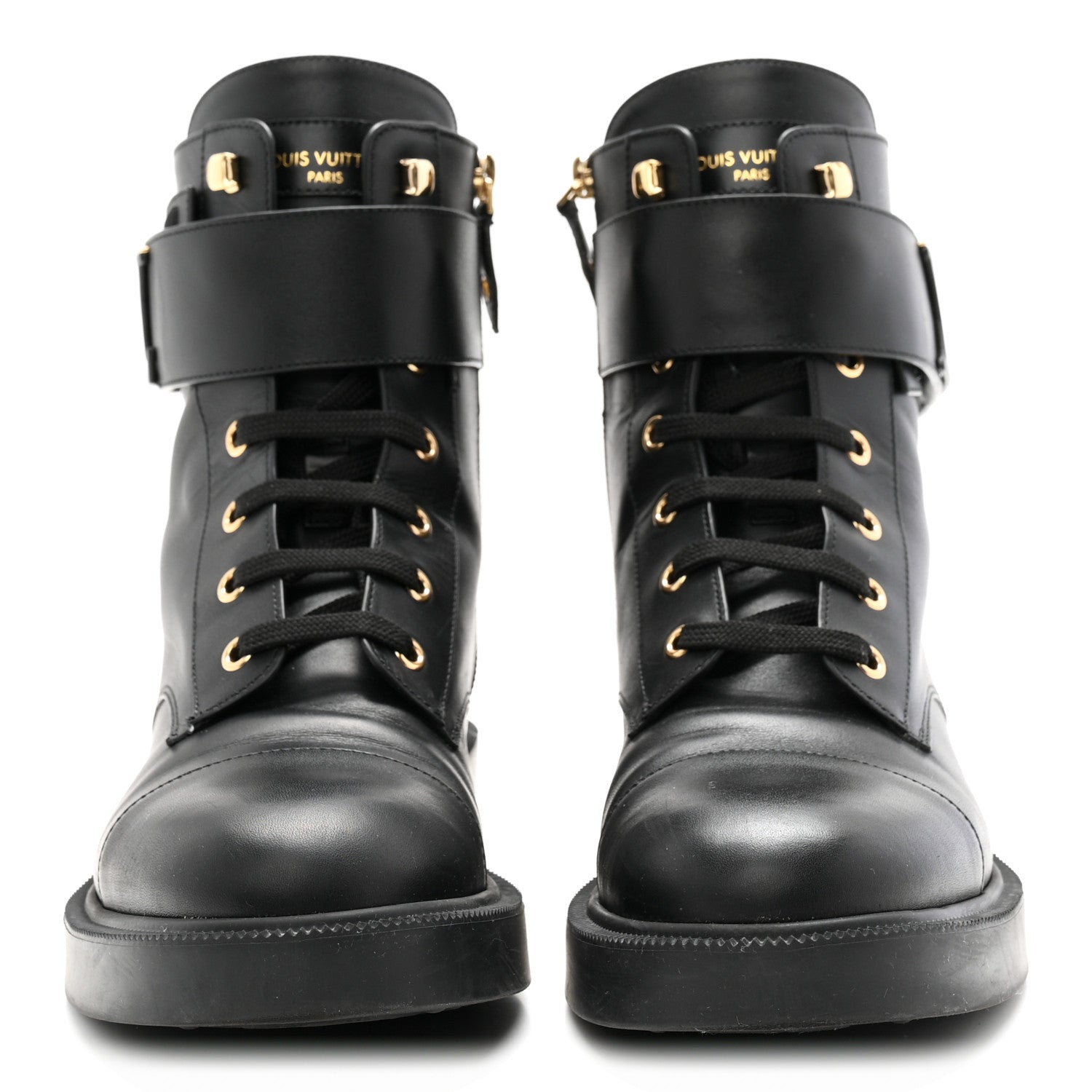Louis Vuitton Calfskin Ranger Boots 40 Black 3 of 9