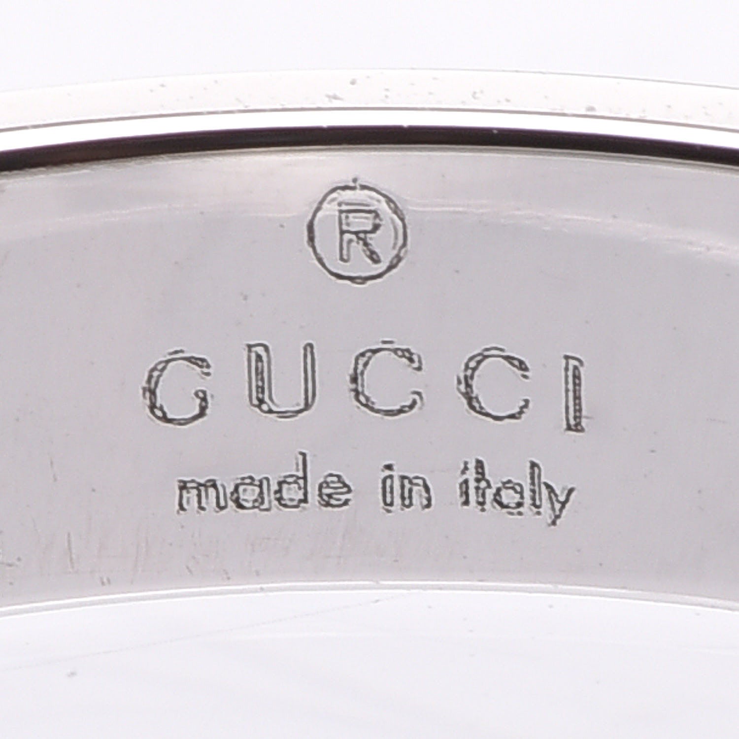 Gucci 18K White Gold 4mm Icon Thin Band Ring 56 7.5 3 of 6
