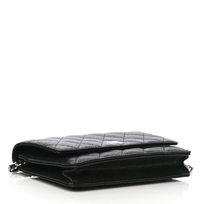 Chanel Caviar Quilted Wallet On Chain WOC Black 4 of 12