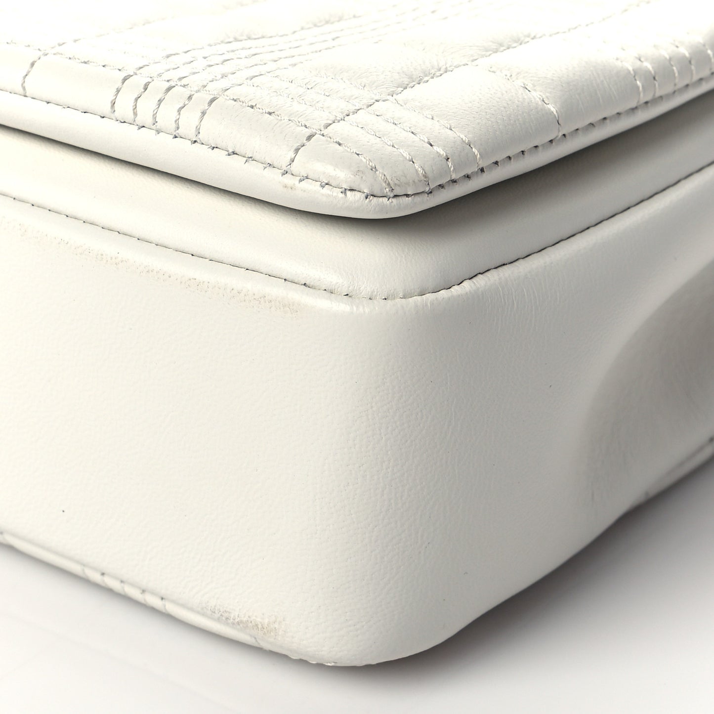 Lambskin Quilted Small Lola Bag White