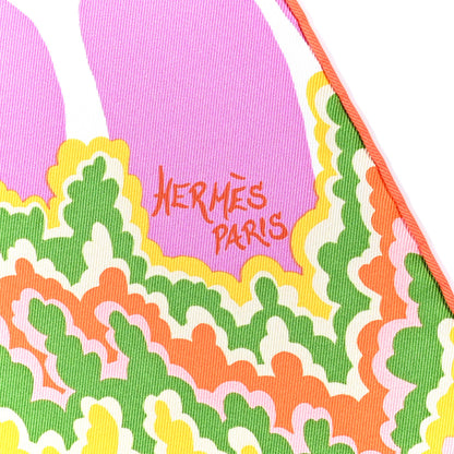 Hermes Silk Twill The Three Graces Scarf 90 Orange Vif Mauve 3 of 6