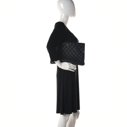 Chanel Caviar Quilted Large Cosmetic Case Black 3 of 14